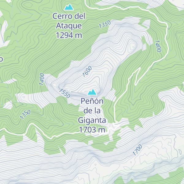 Map of Peñón de la Giganta