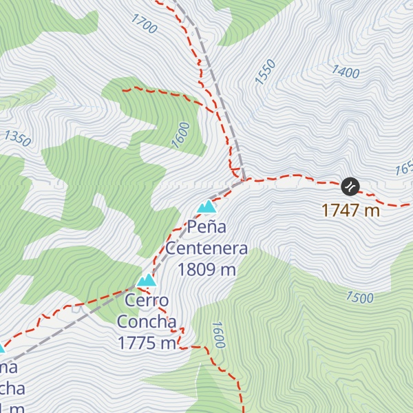 Map of Peña Centenera