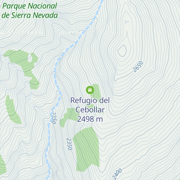 Map of Refugio del Cebollar