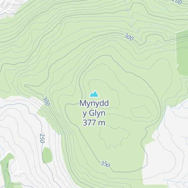 Map of Mynydd y Glyn