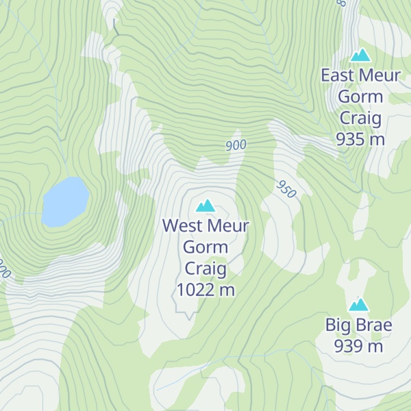 Map of West Meur Gorm Craig