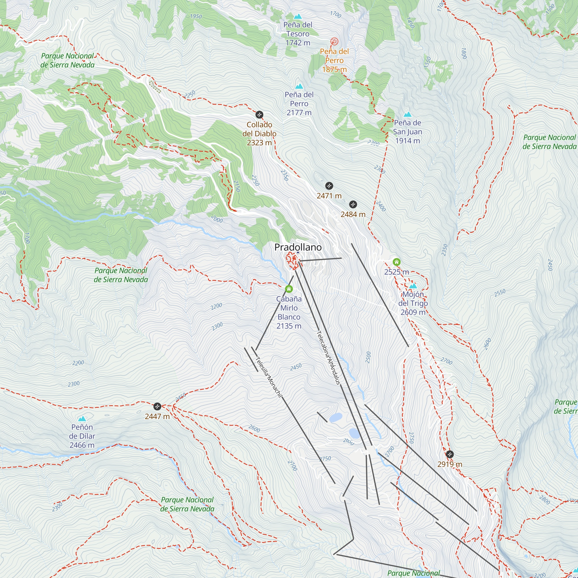 Cabaña Mirlo Blanco map