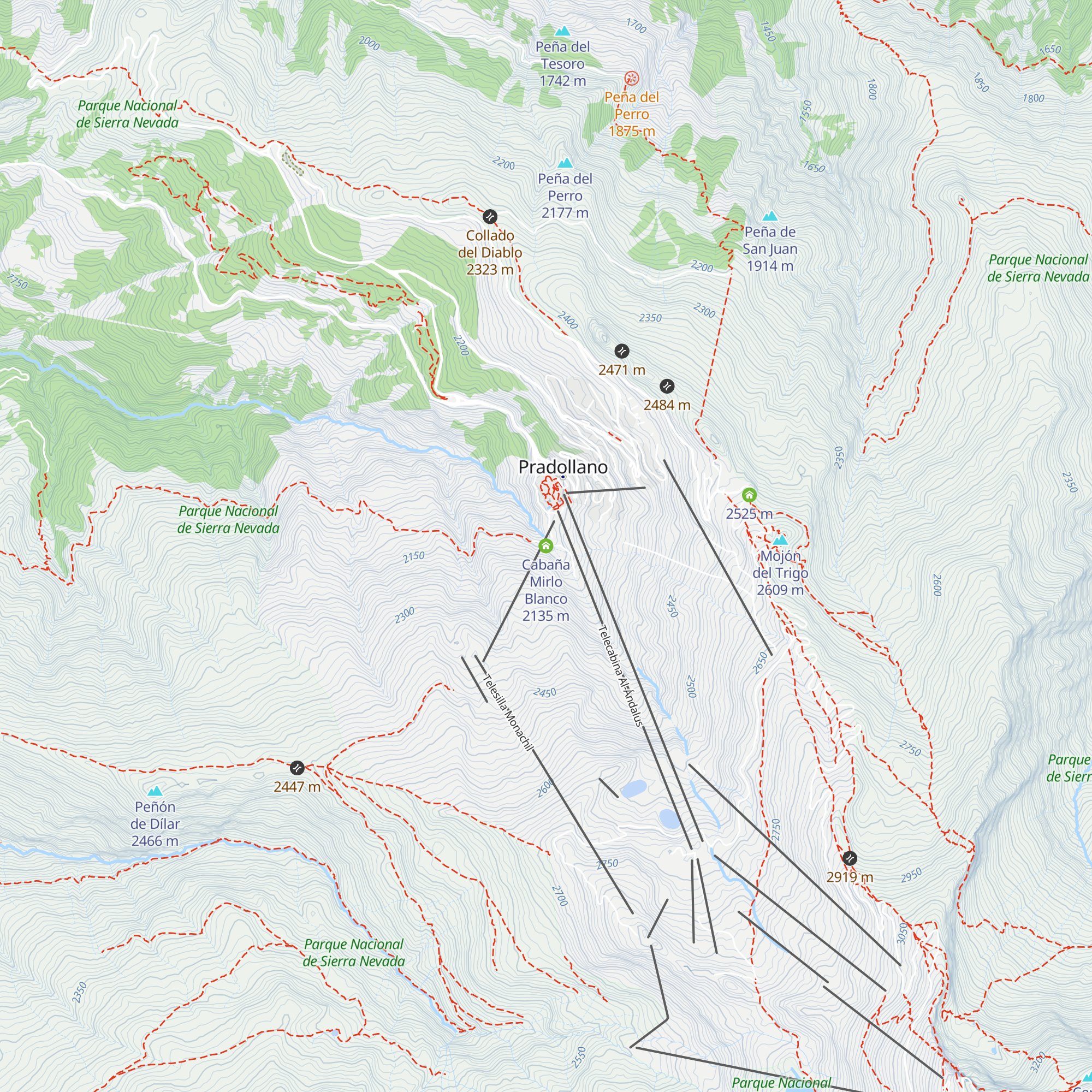 Cabaña Mirlo Blanco map