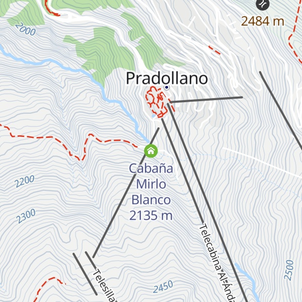 Map of Cabaña Mirlo Blanco
