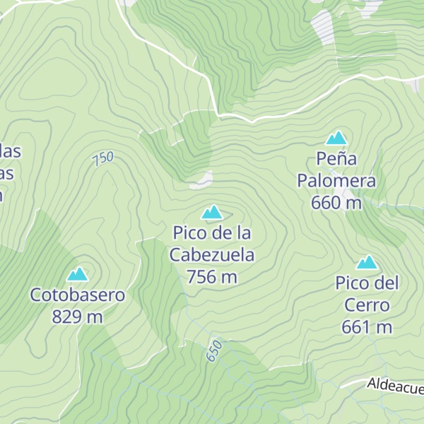 Map of Pico de la Cabezuela