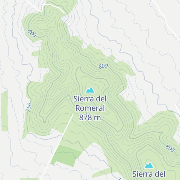Map of Sierra del Romeral