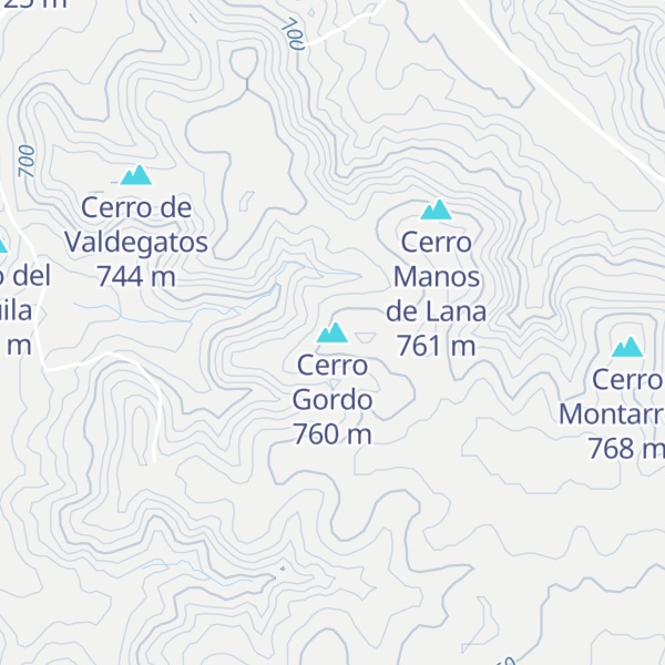 Map of Cerro Gordo