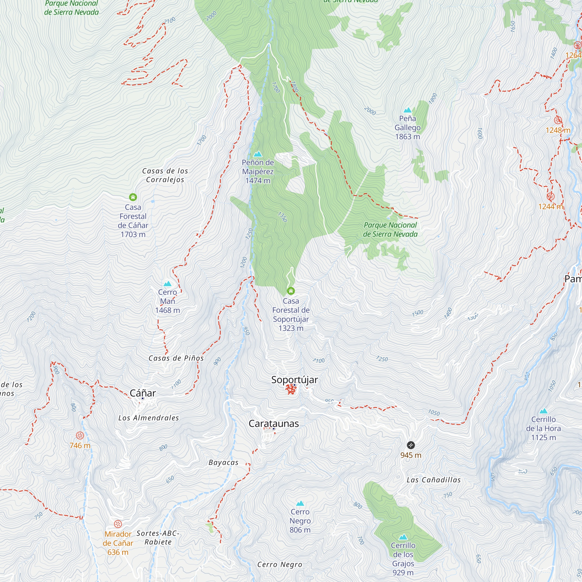 Casa Forestal de Soportújar map