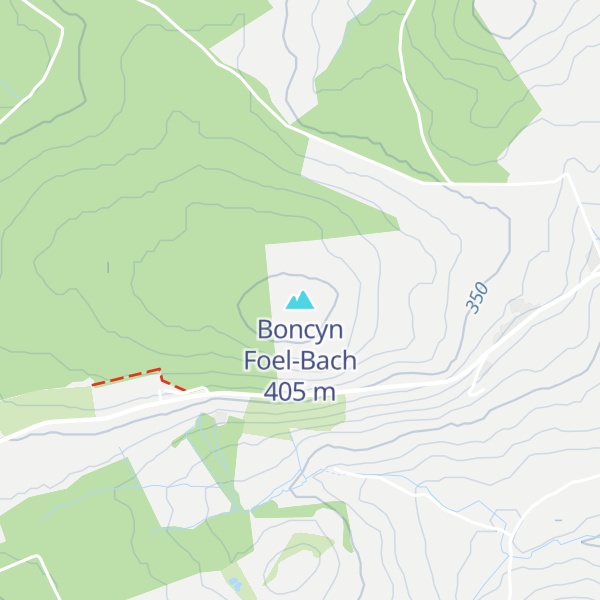 Map of Boncyn Foel-Bach