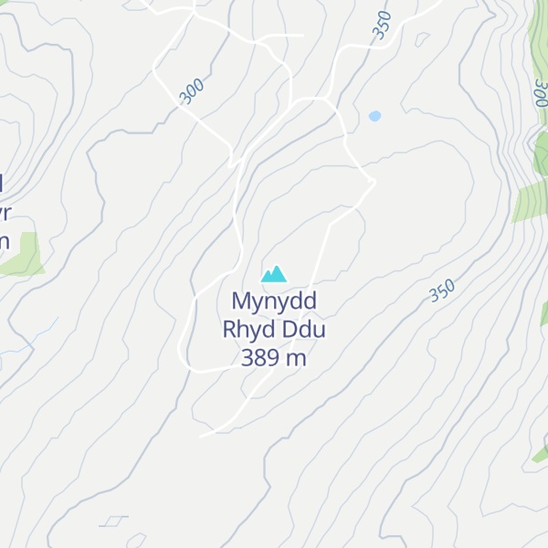 Map of Mynydd Rhyd Ddu