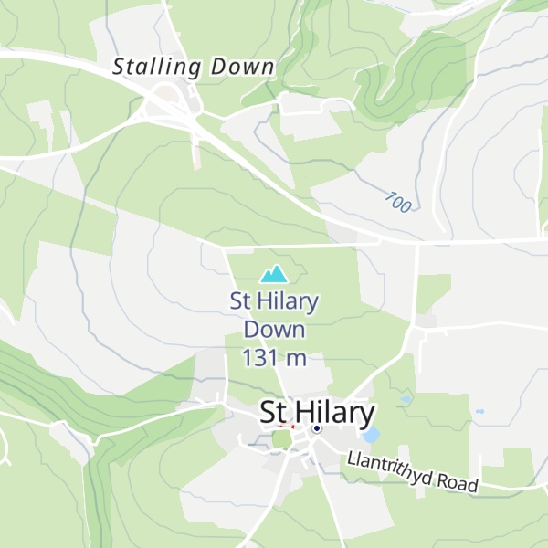 Map of St Hilary Down