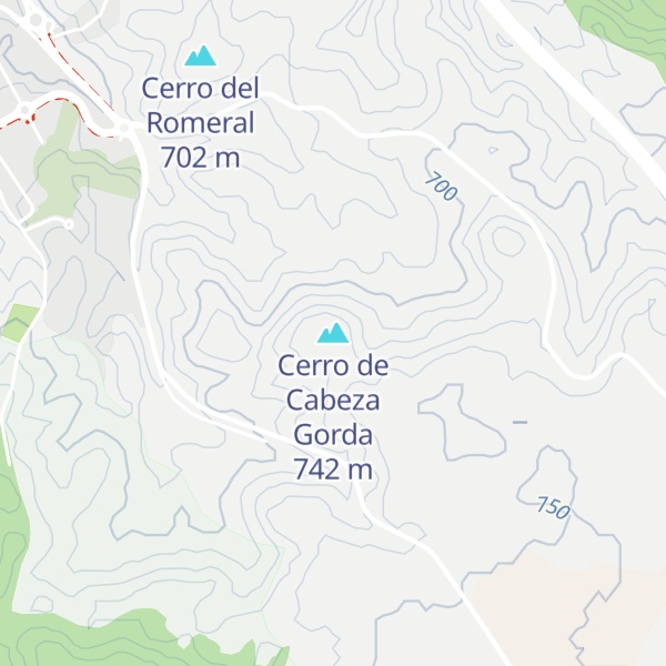 Map of Cerro de Cabeza Gorda