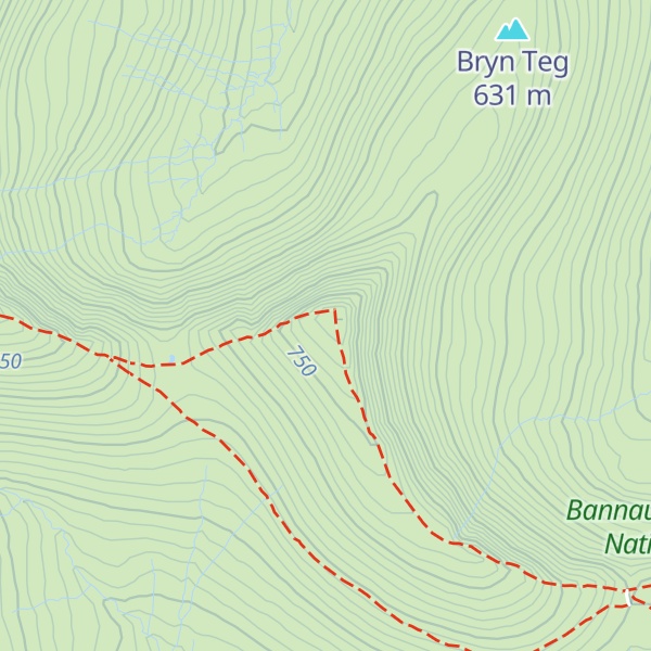 Map of Cribyn