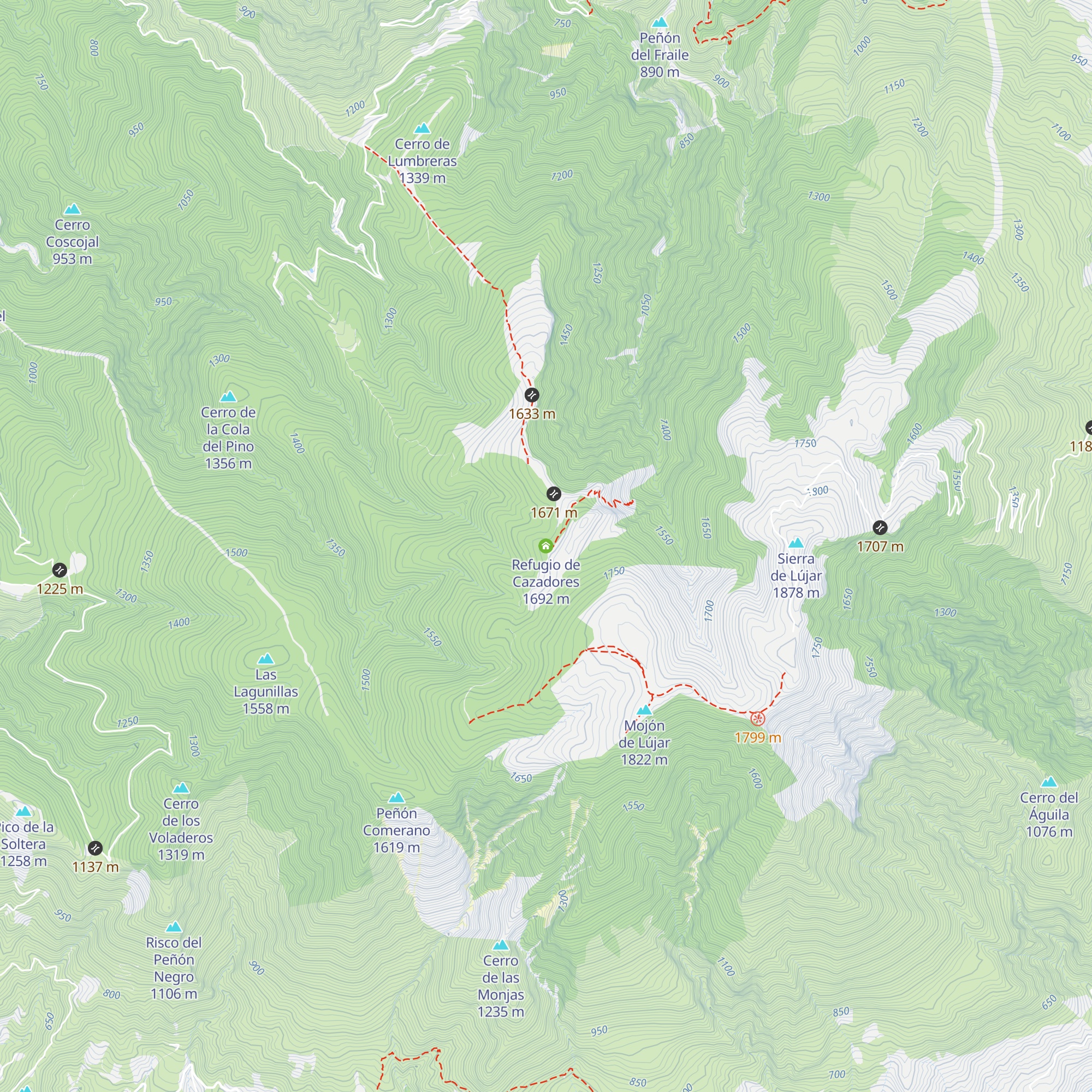 Refugio de Cazadores map