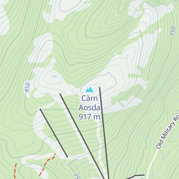 Map of Càrn Aosda