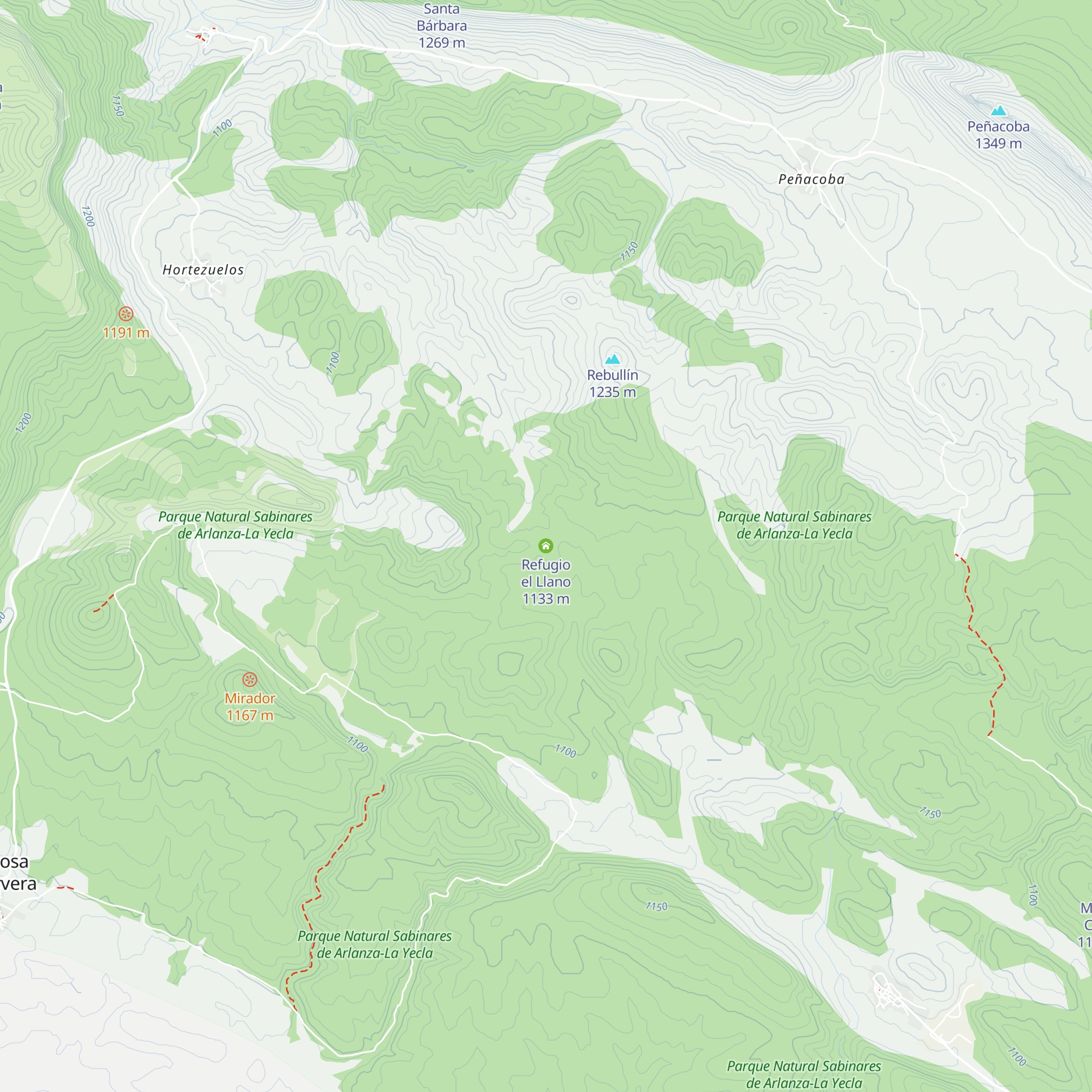 Refugio el Llano map