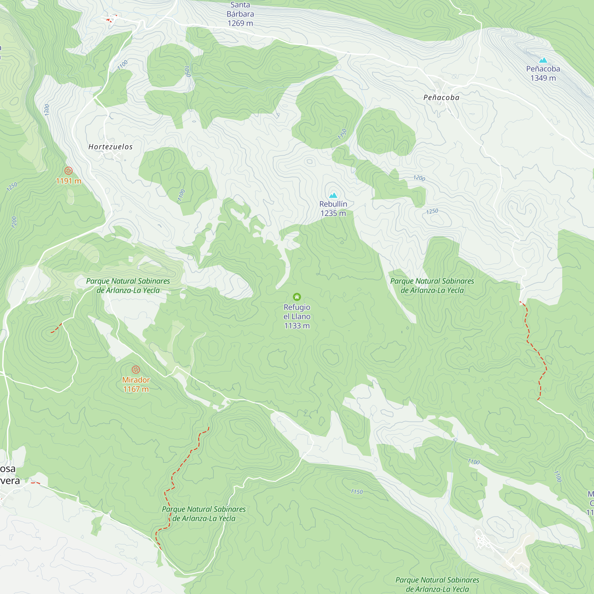 Refugio el Llano map