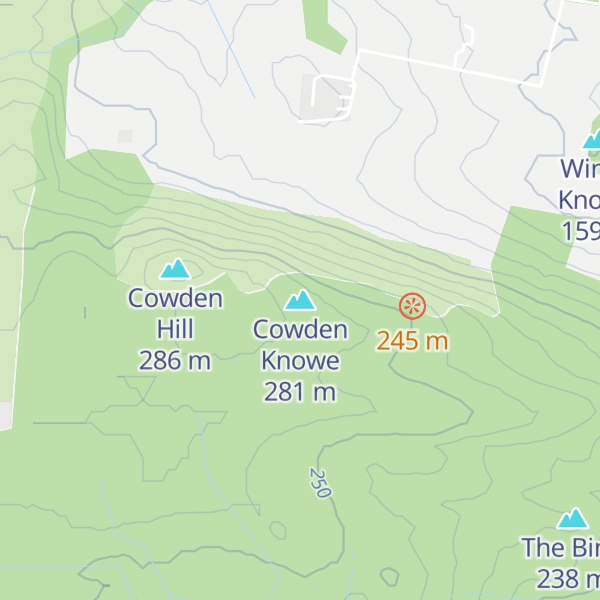 Map of Cowden Knowe