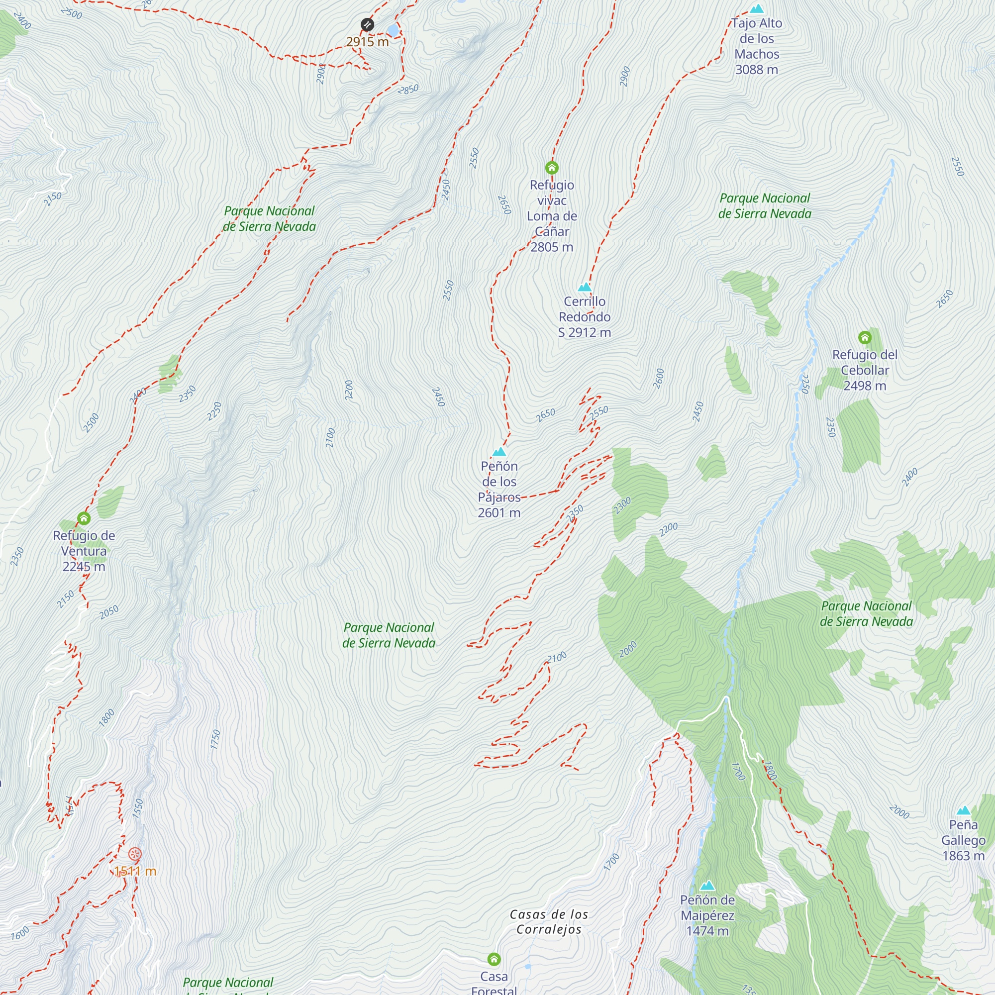 Piedra de los Pájaros map