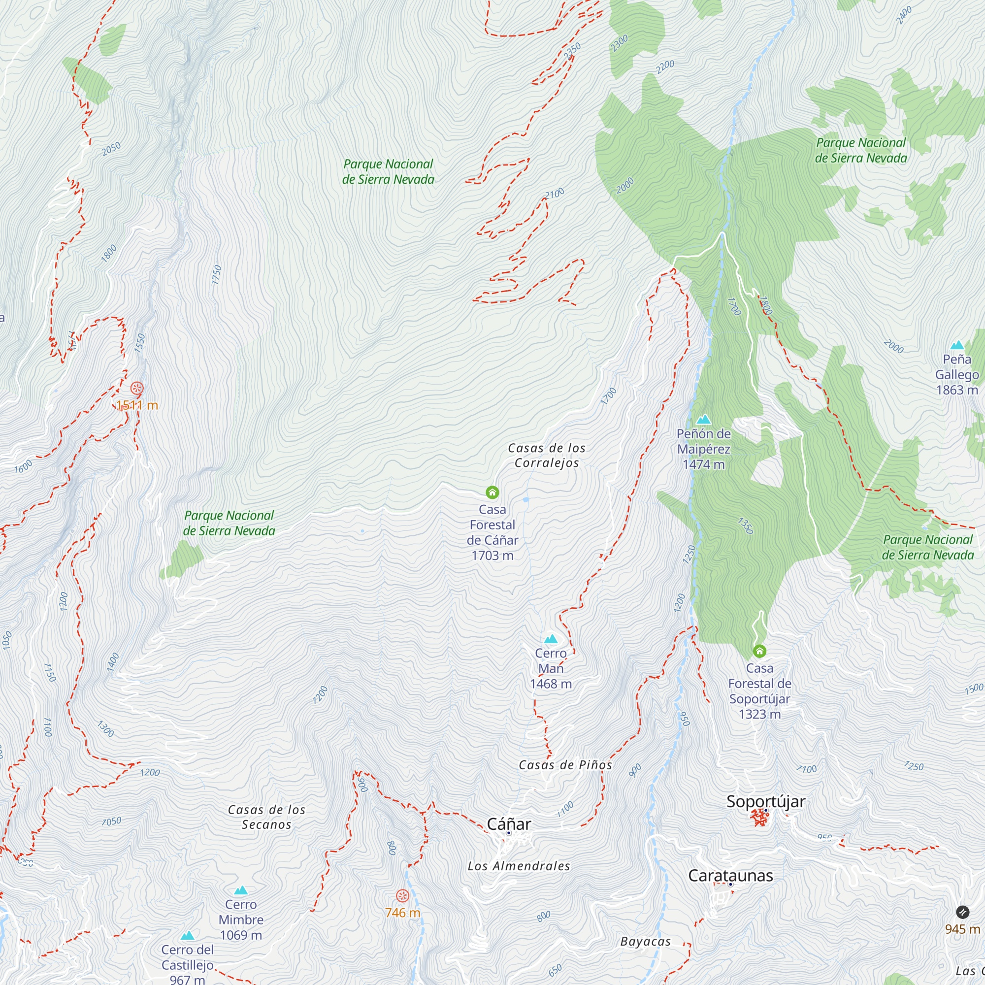 Casa Forestal de Cáñar map