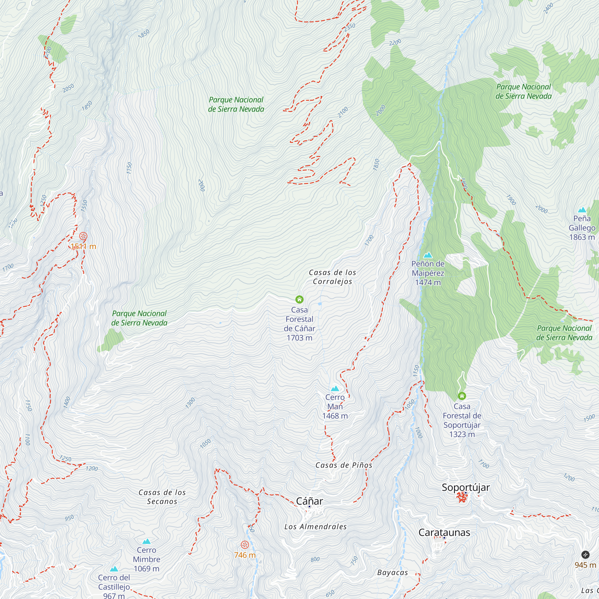 Casa Forestal de Cáñar map