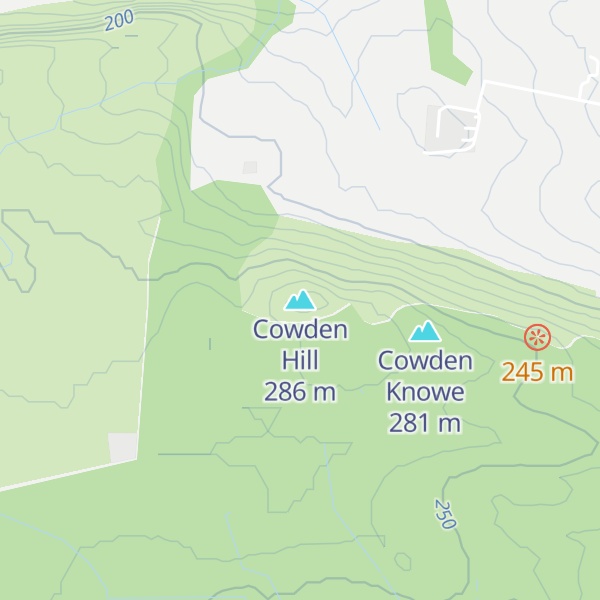 Map of Cowden Hill
