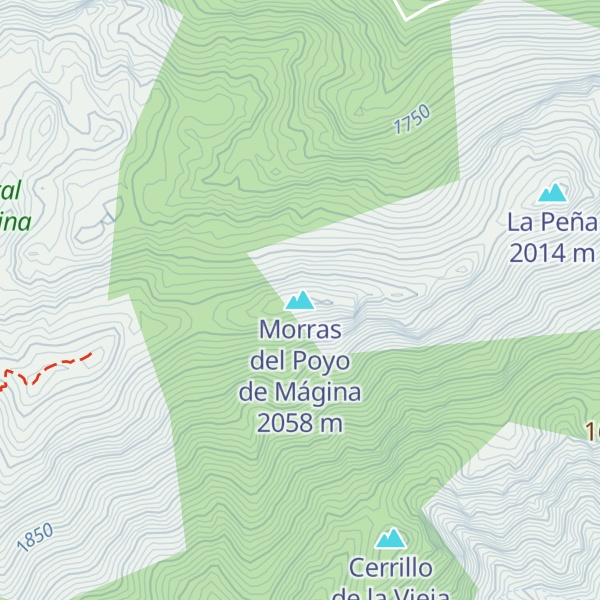 Map of Morras del Poyo de Mágina