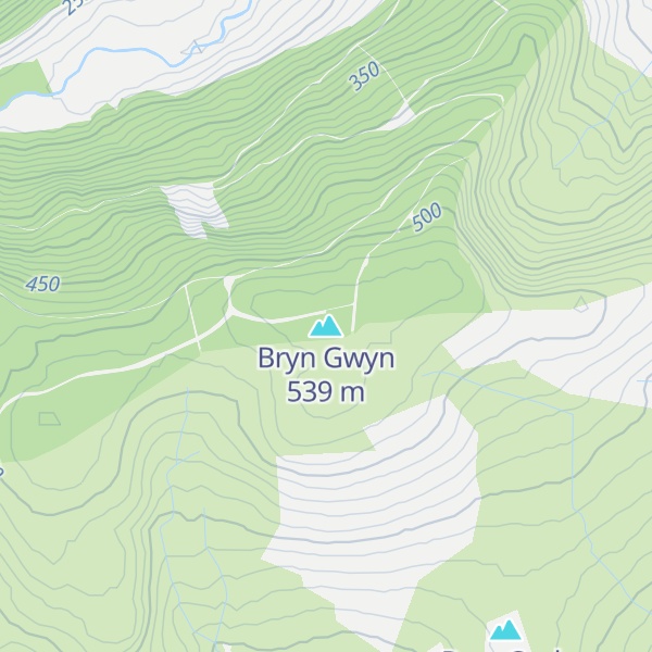 Map of Bryn Gwyn