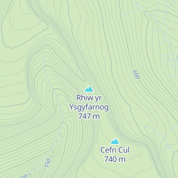 Map of Rhiw yr Ysgyfarnog