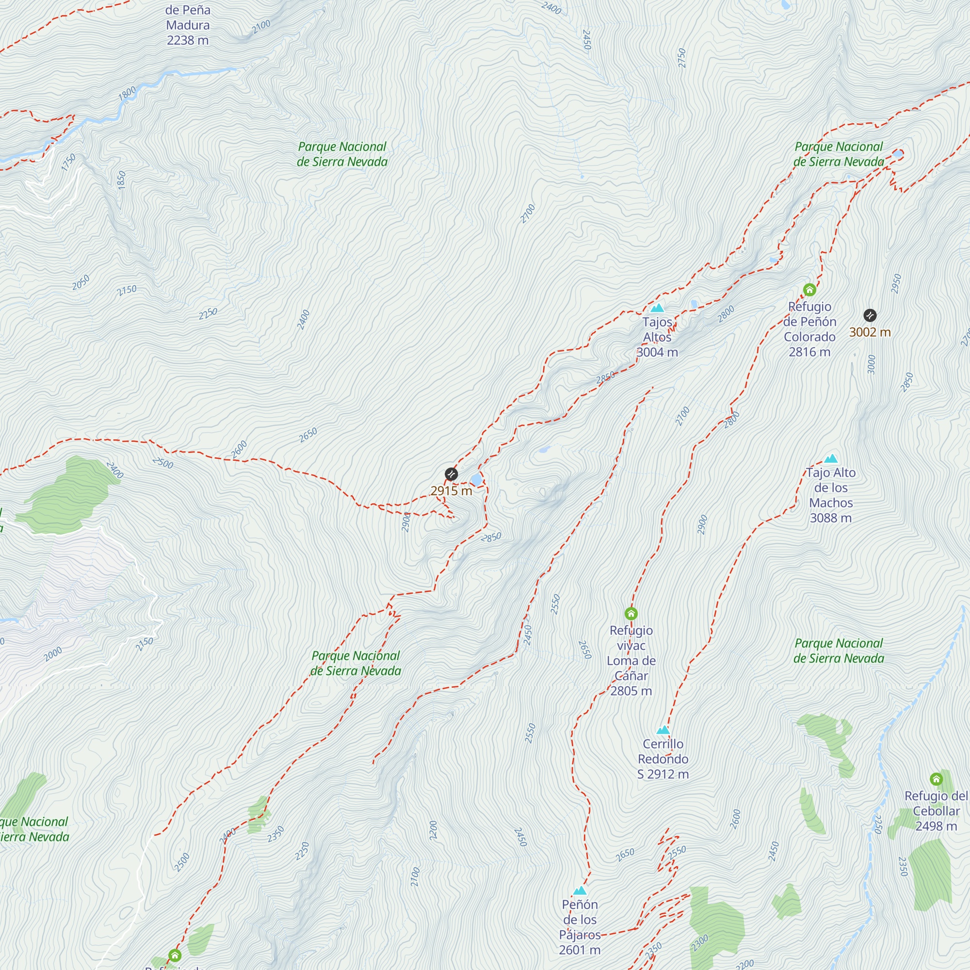 Refugio del Caballo map