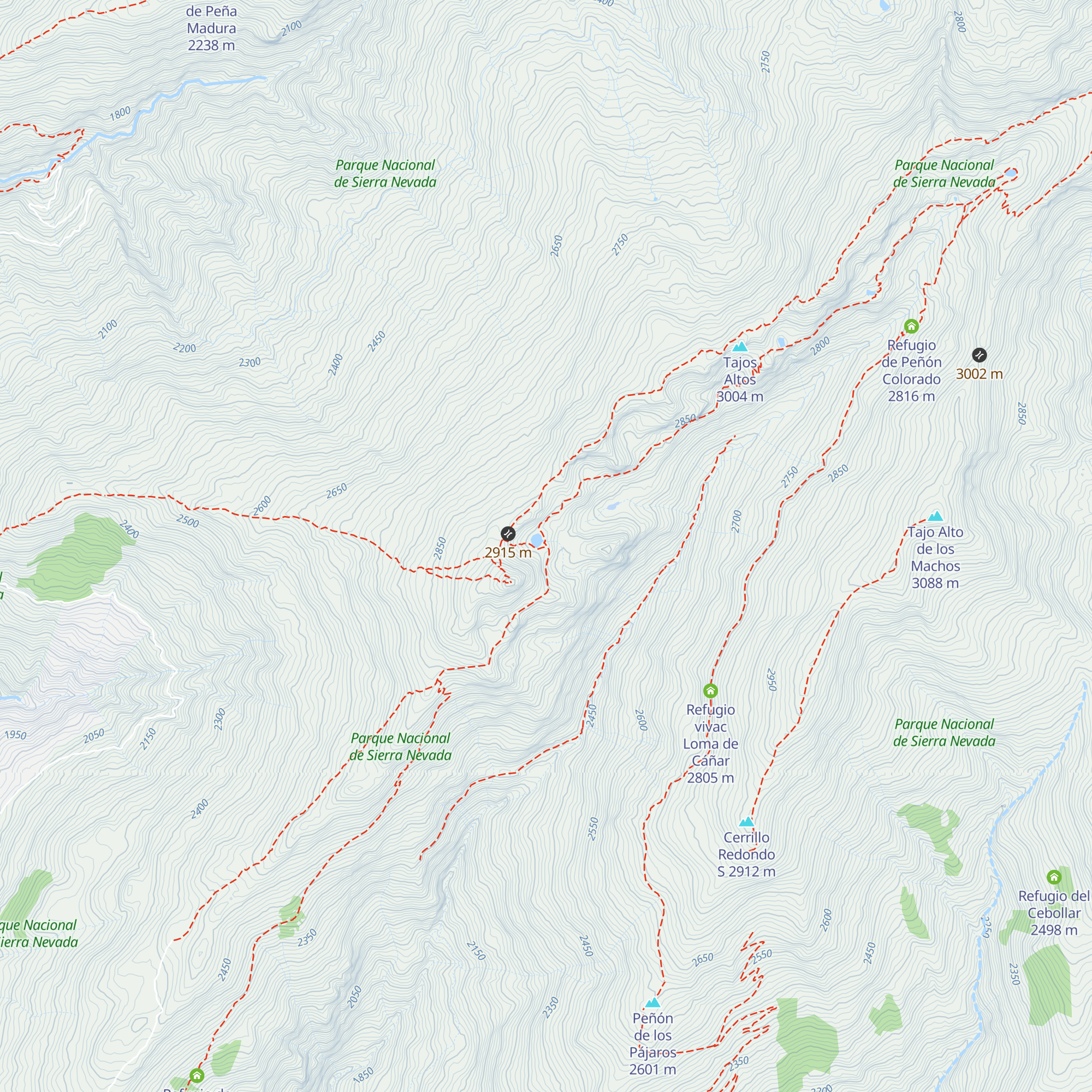 Refugio del Caballo map