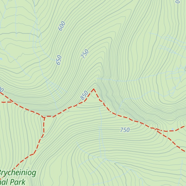 Map of Pen y Fan