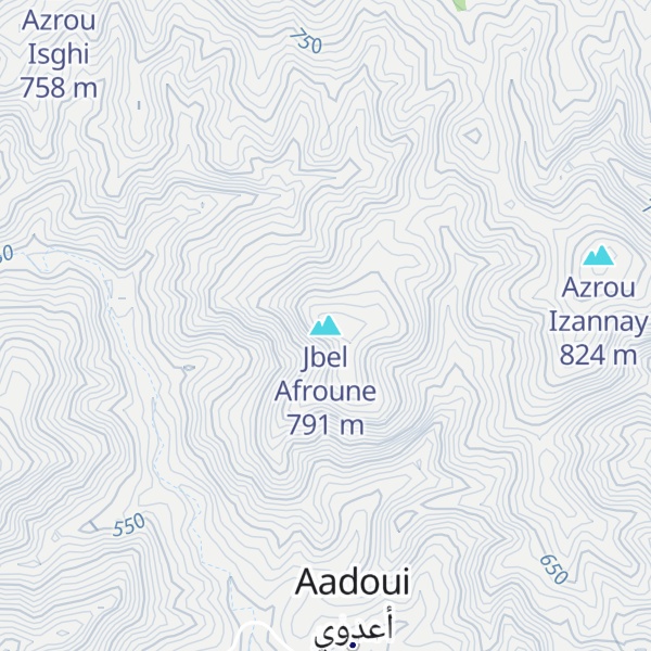 Map of Jbel Afroune