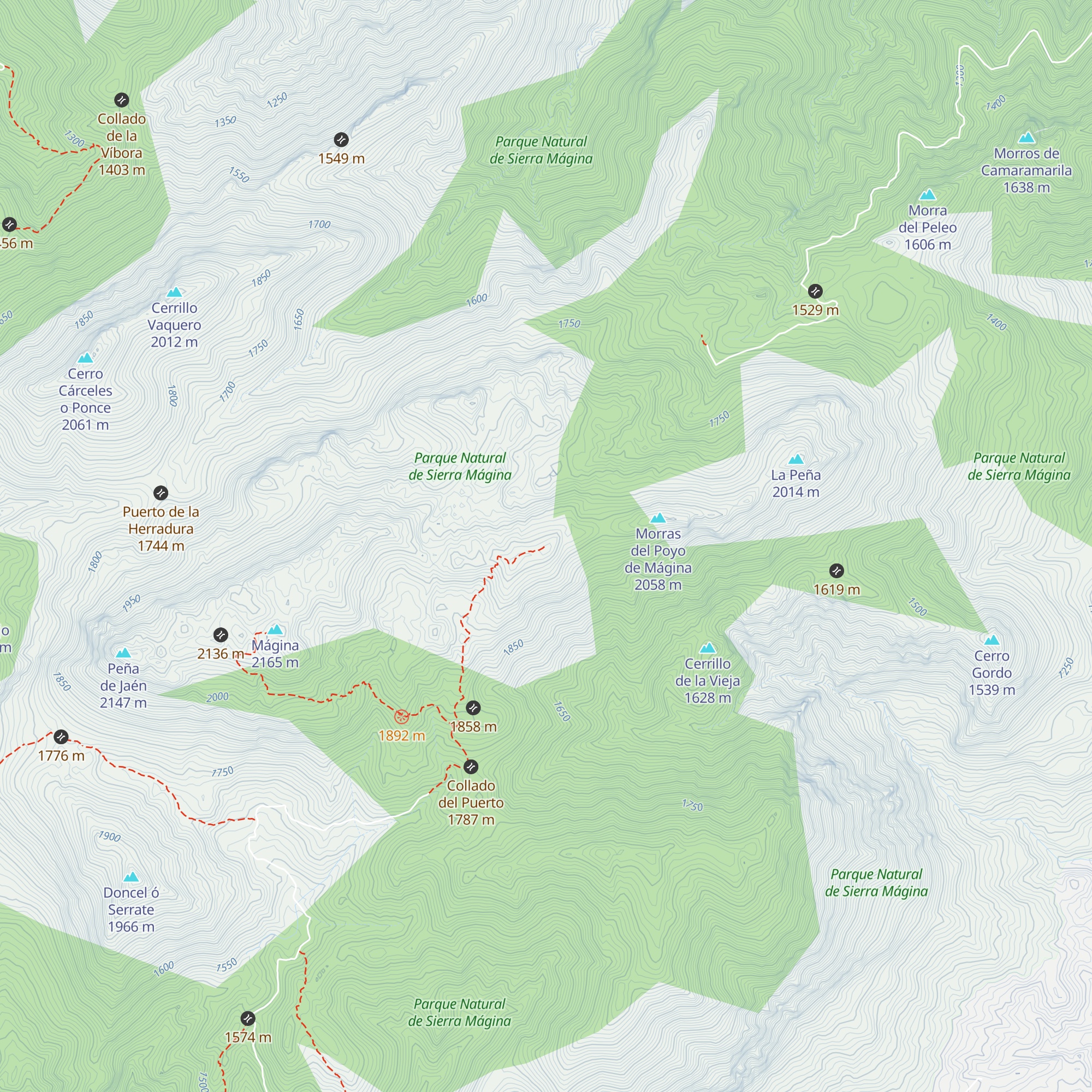 Refugio de Miramundos map