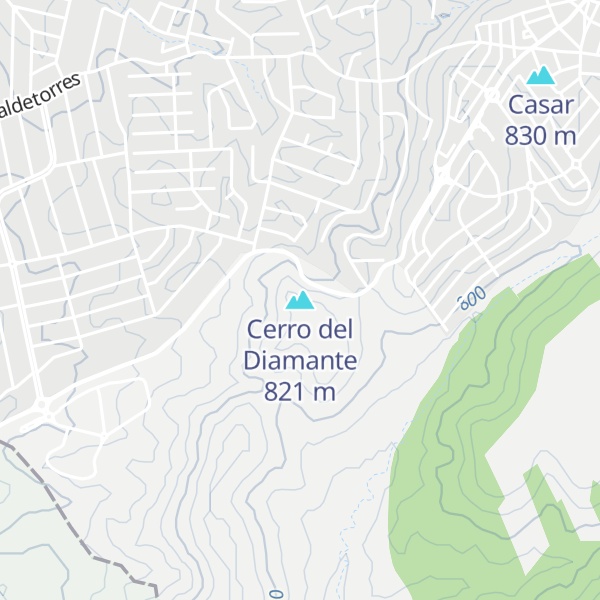 Map of Cerro del Diamante