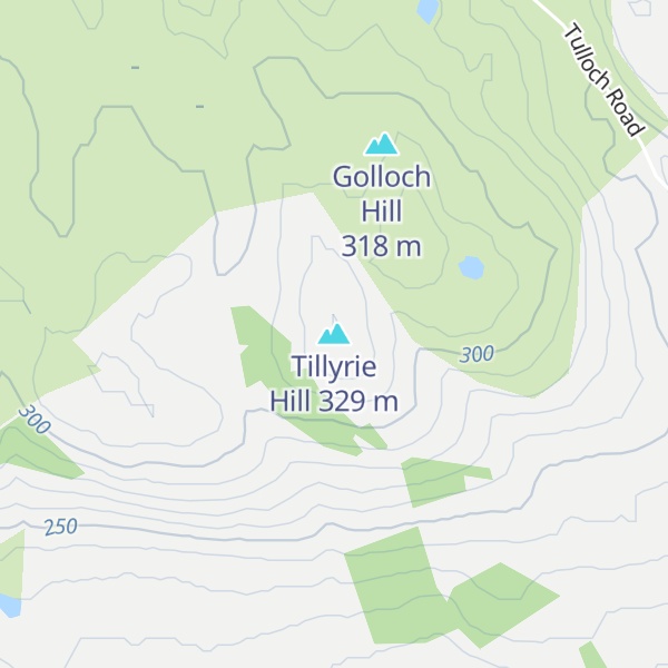 Map of Tillyrie Hill