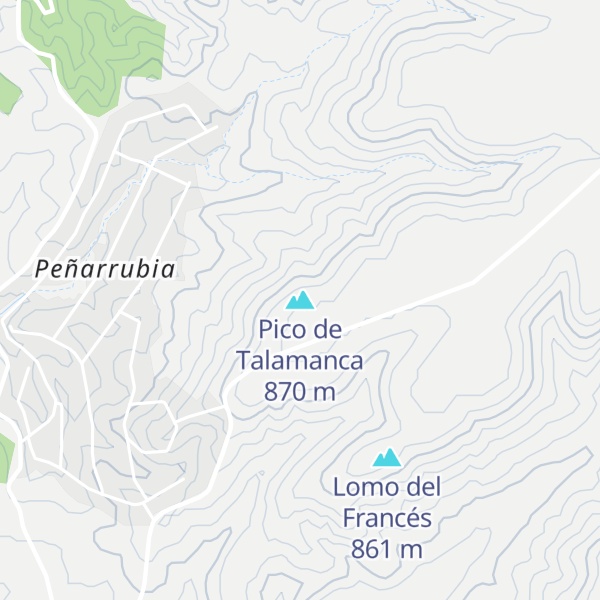 Map of Pico de Talamanca
