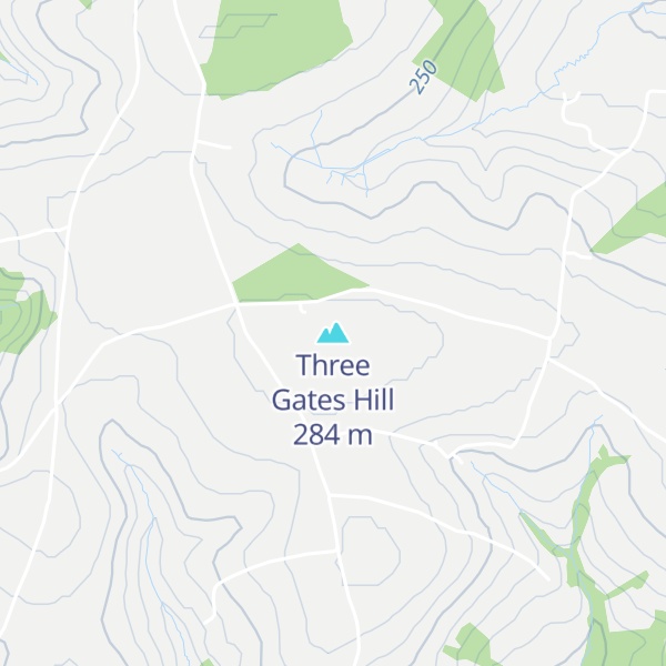 Map of Three Gates Hill