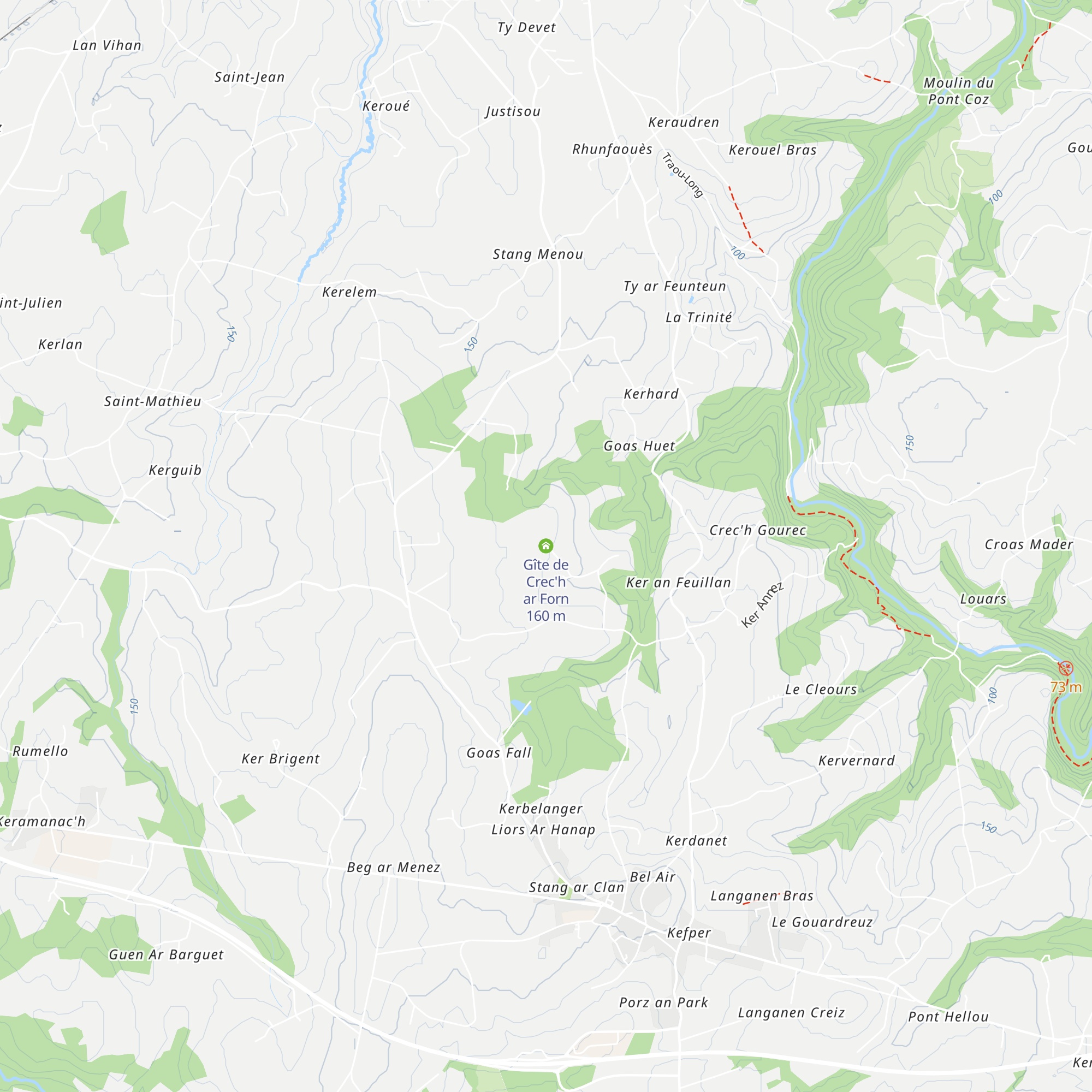 Gîte de Crec'h ar Forn map