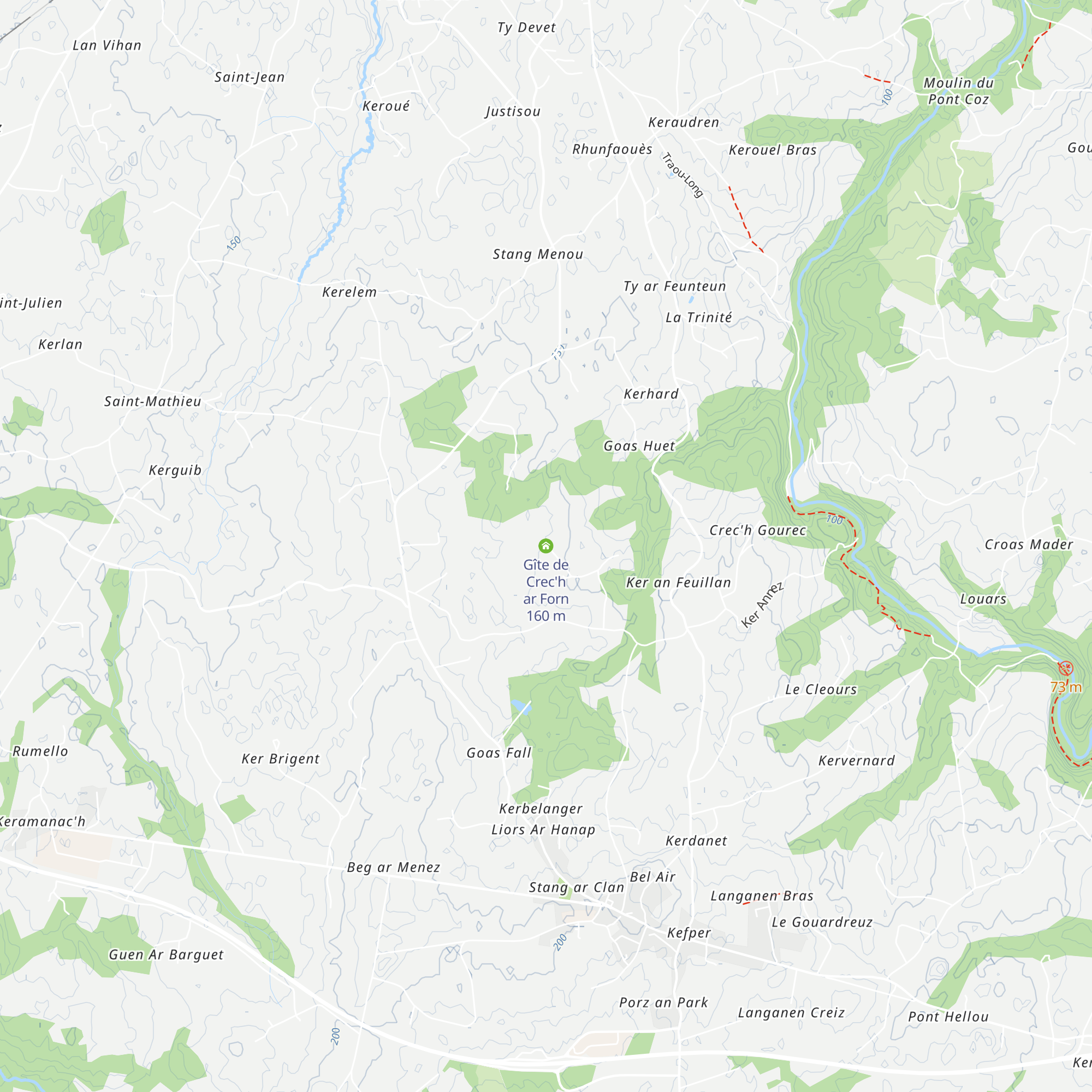 Gîte de Crec'h ar Forn map