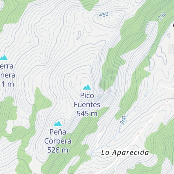 Map of Pico Fuentes