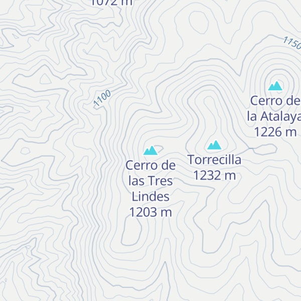 Map of Cerro de las Tres Lindes