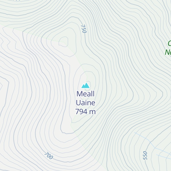 Map of Meall Uaine