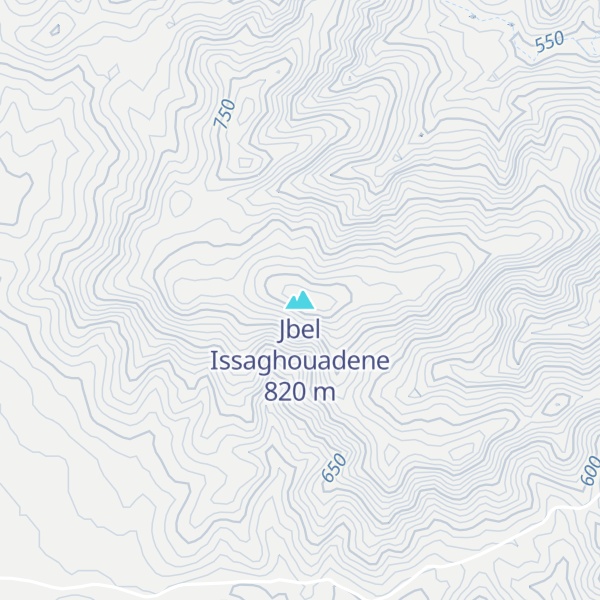 Map of Jbel Issaghouadene