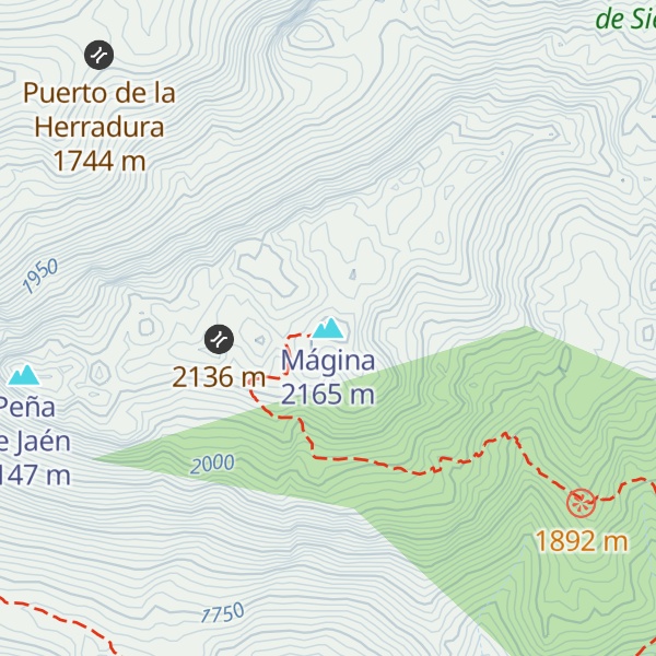 Map of Mágina