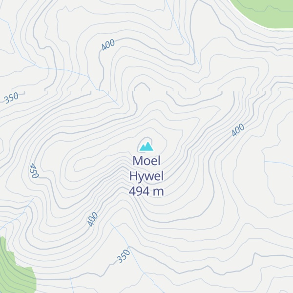 Map of Moel Hywel