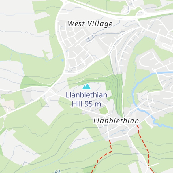 Map of Llanblethian Hill