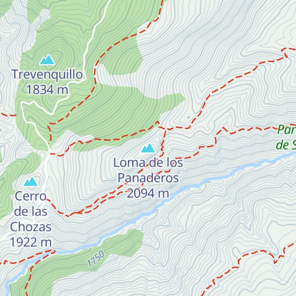 Map of Loma de los Panaderos