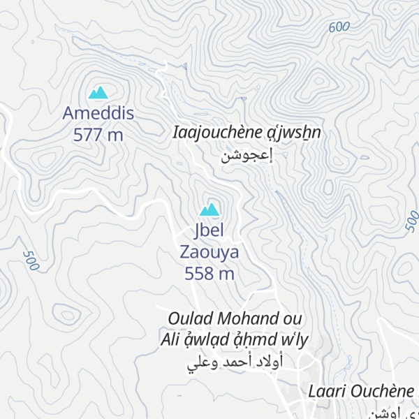 Map of Jbel Zaouya