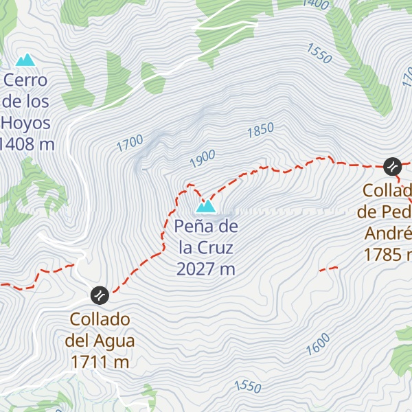 Map of Peña de la Cruz
